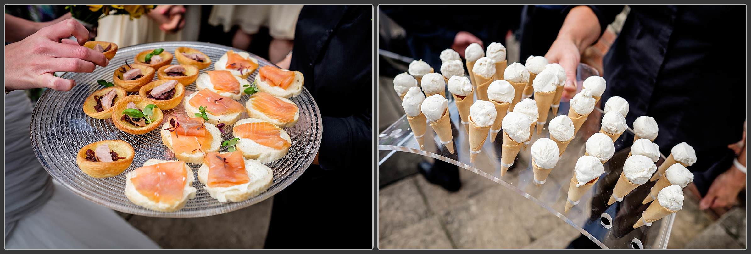 Wedding food at Alveston Pastures farm