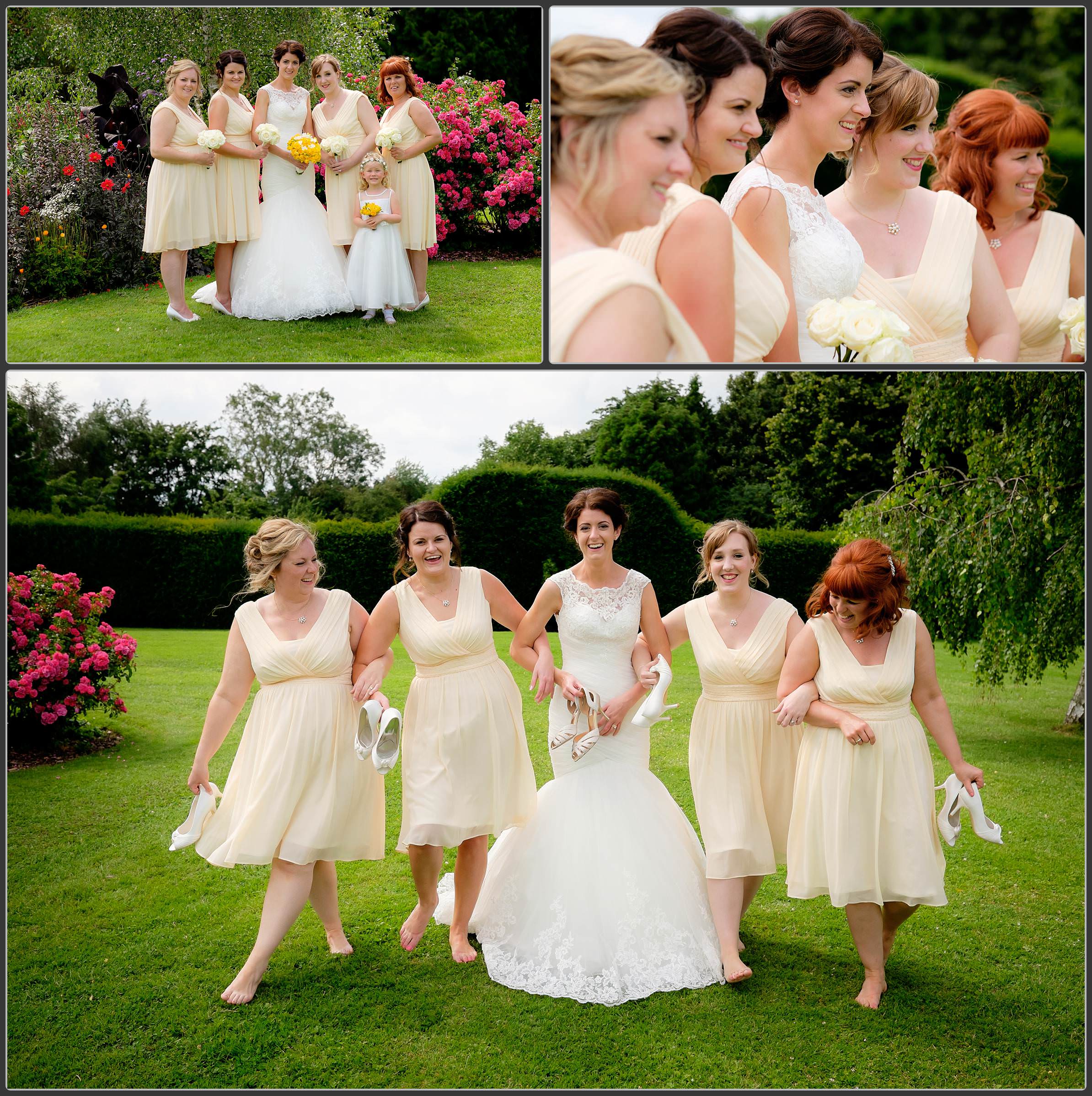 The bride and bridesmaids