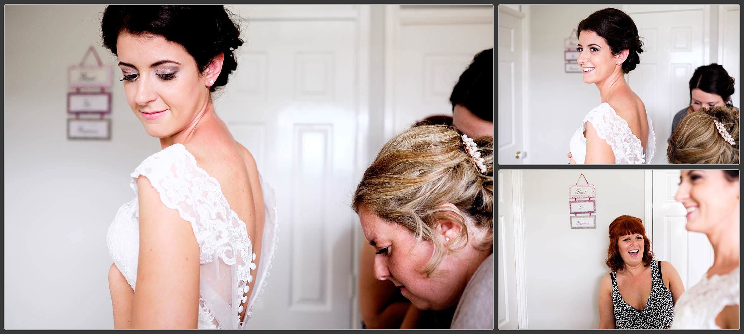 Bride getting ready