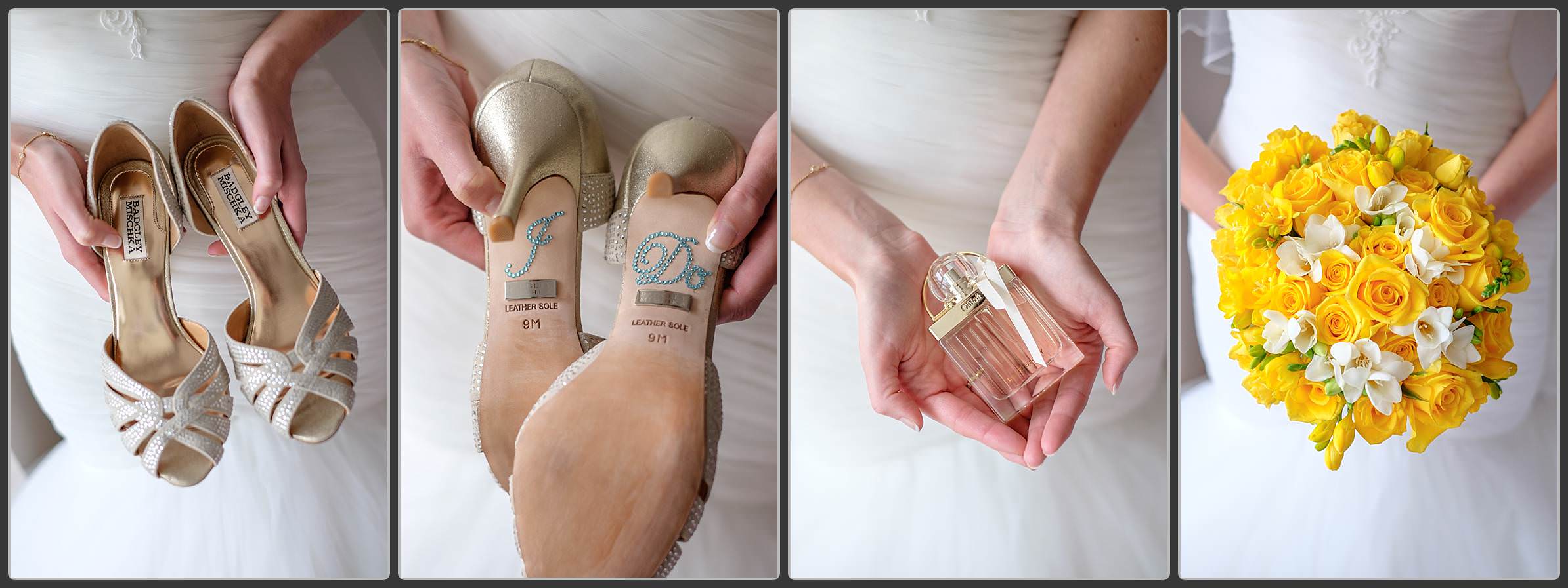 The brides perfume and shoes