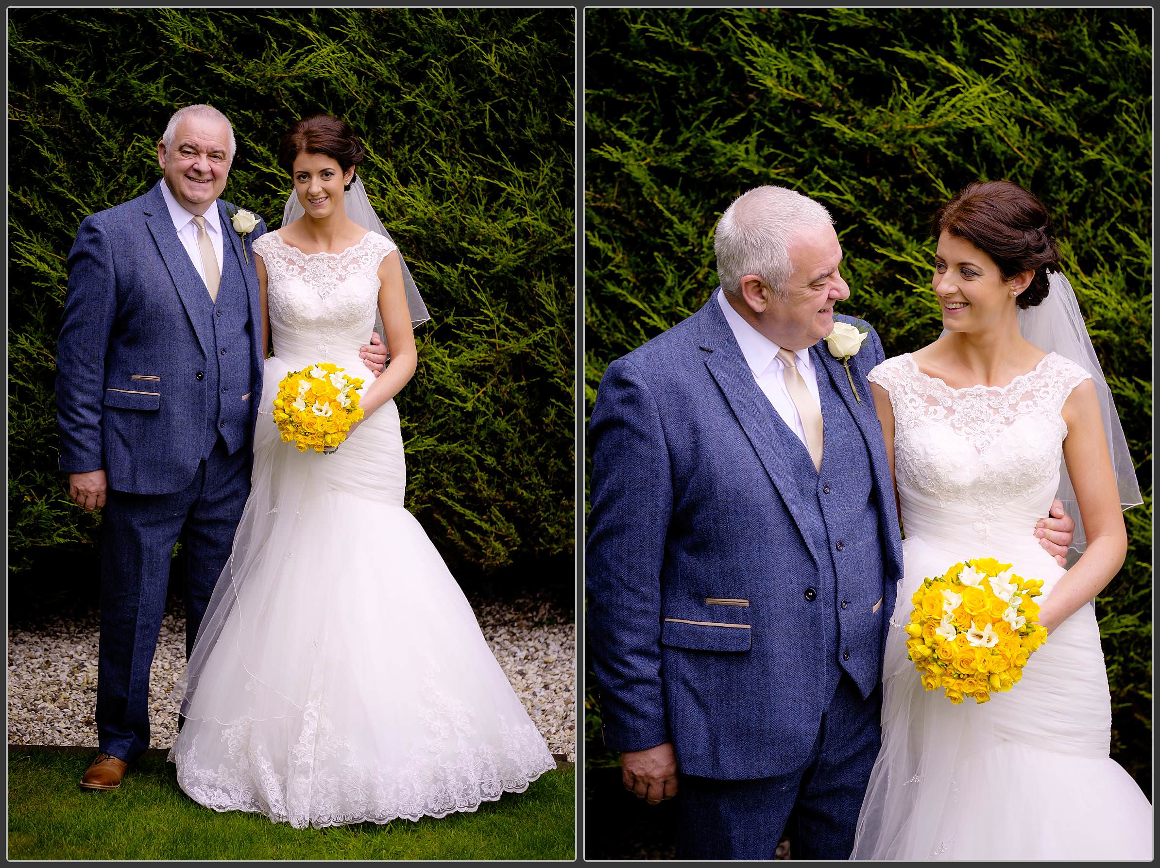 The bride with her dad