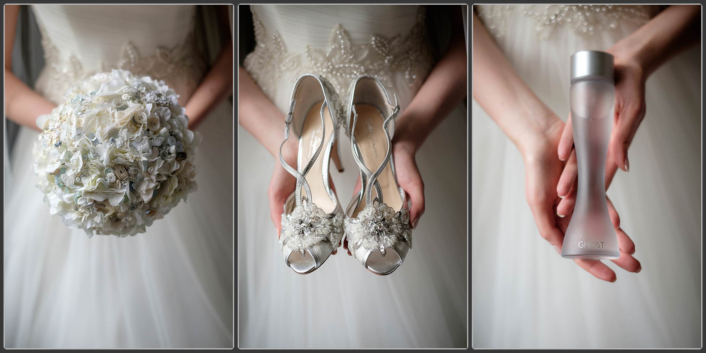 The bride getting ready at Rowton Castle Hotel