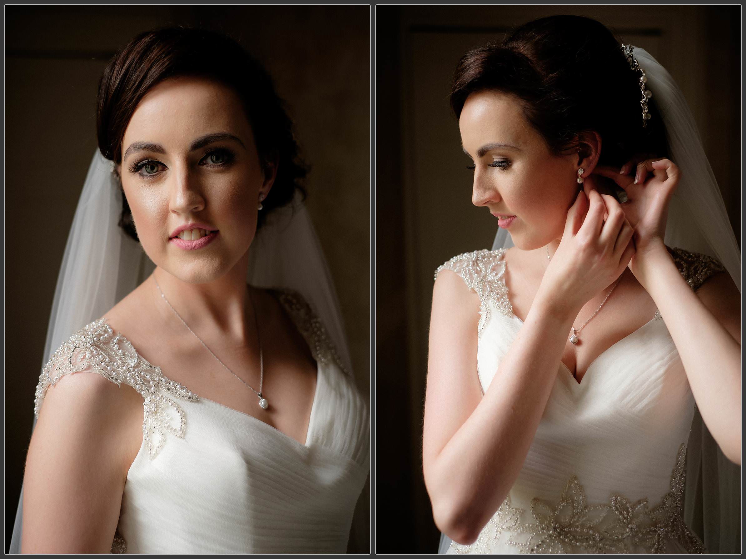 The bride getting ready at Rowton Castle Hotel 3