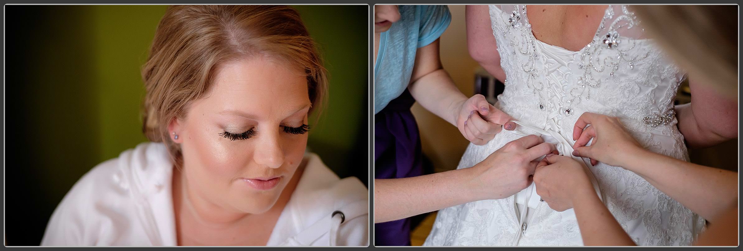 The bride getting ready at the Forest Hotel