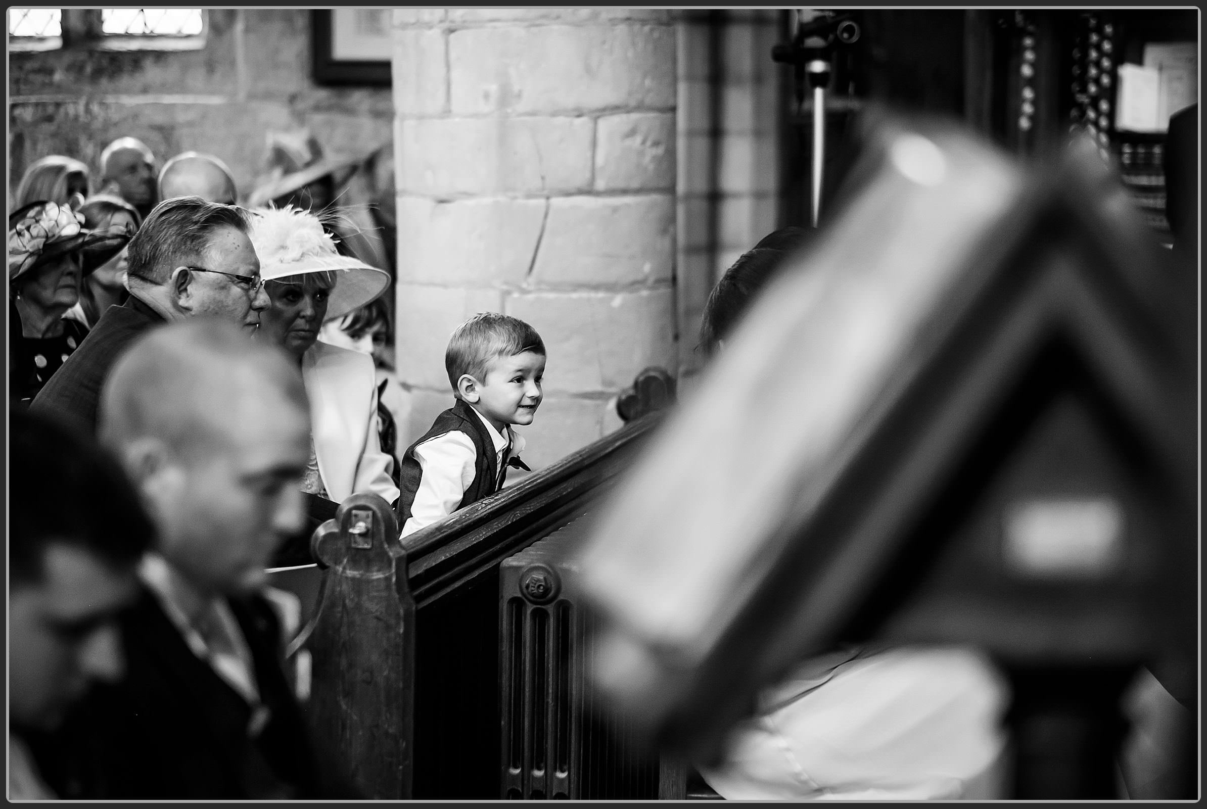 A little boy at the ceremony