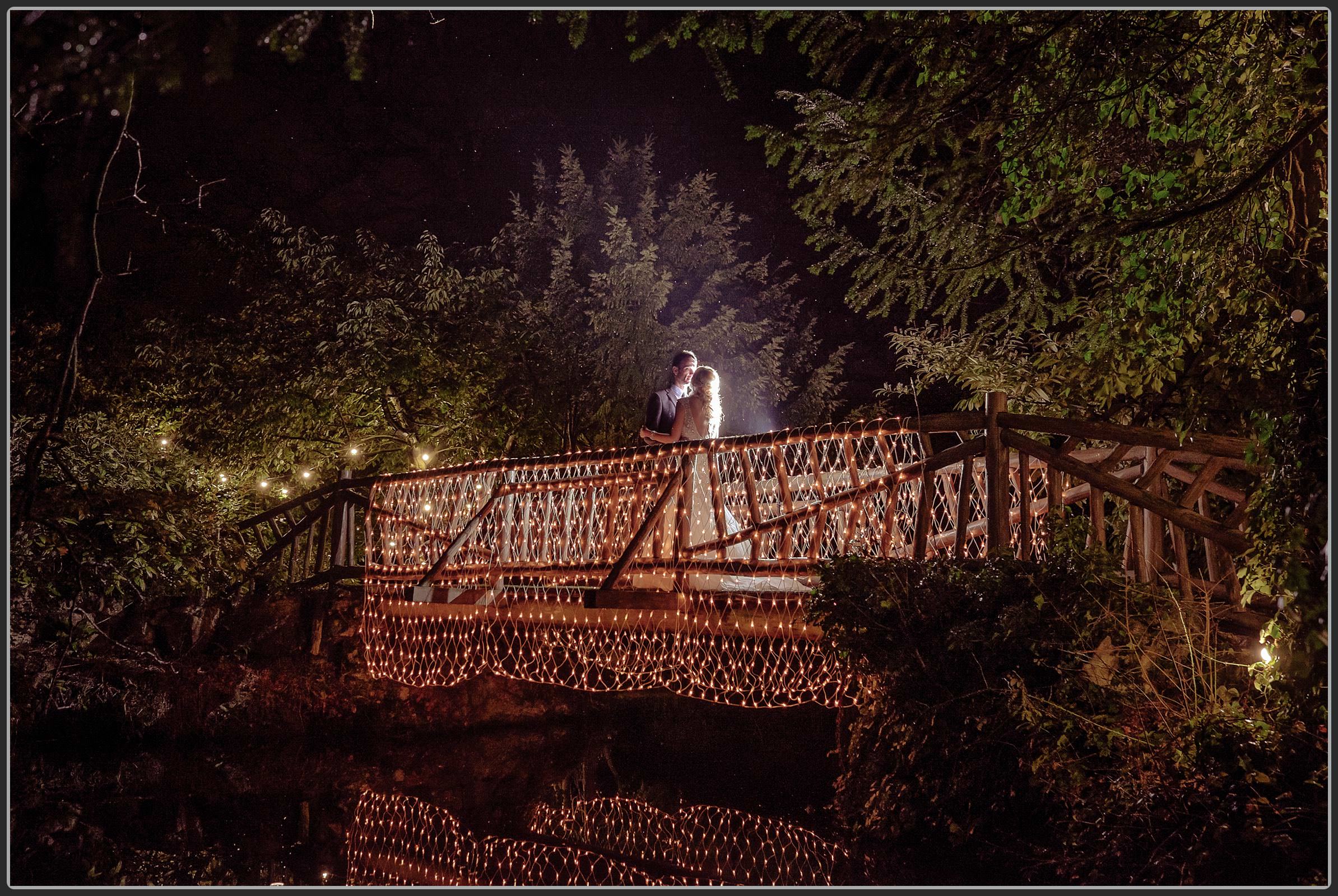 Night time wedding photography