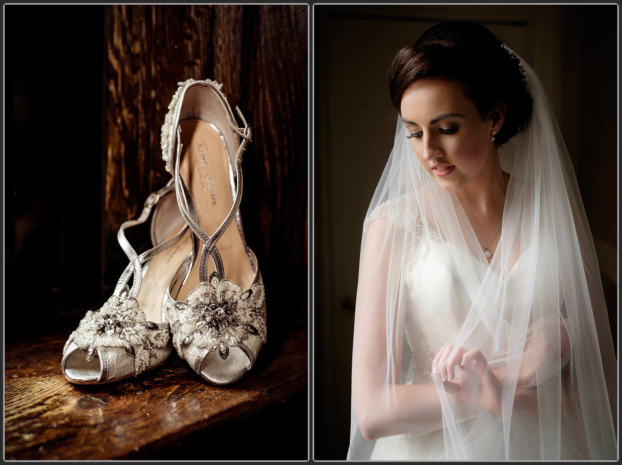 The bride and her wedding shoes