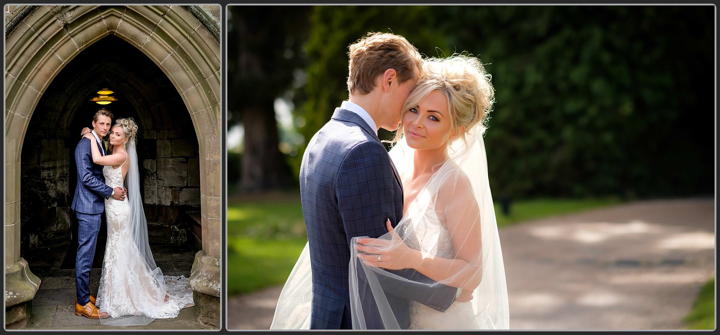 Bride and groom at Tamworth in Arden Church