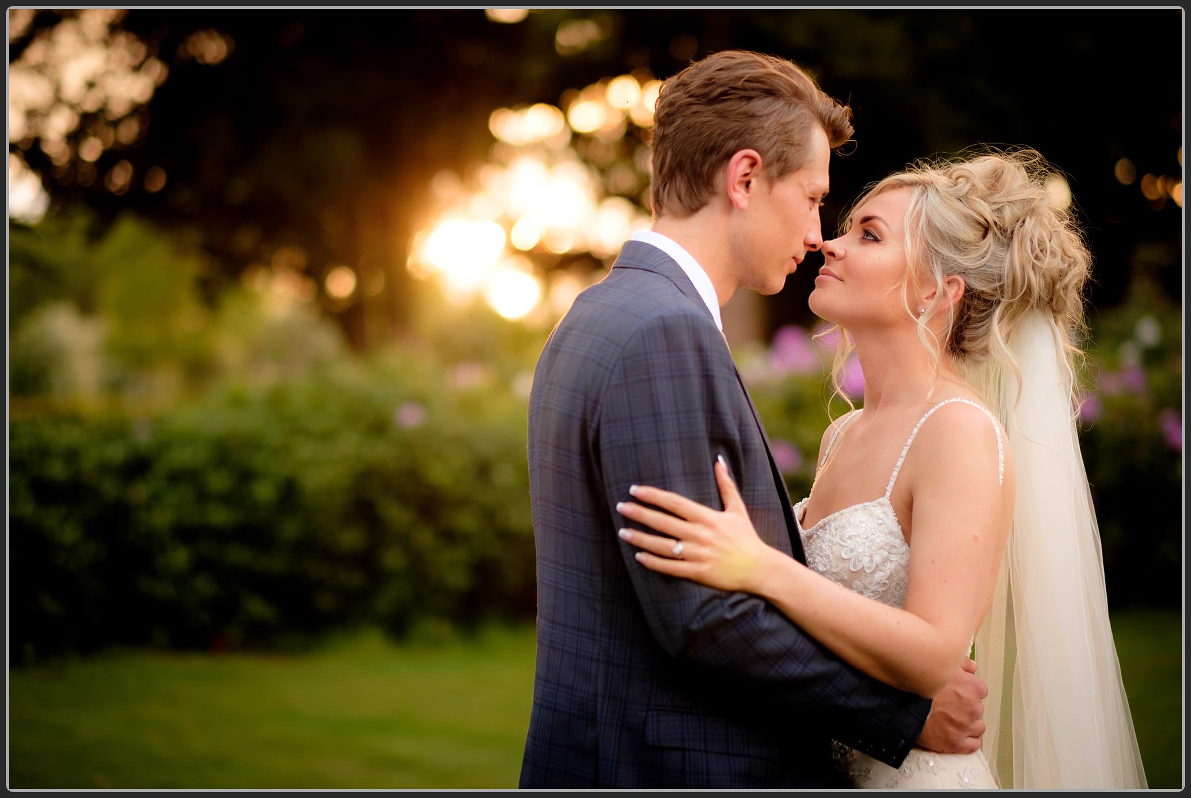 Sunset wedding at Nailcote Hall