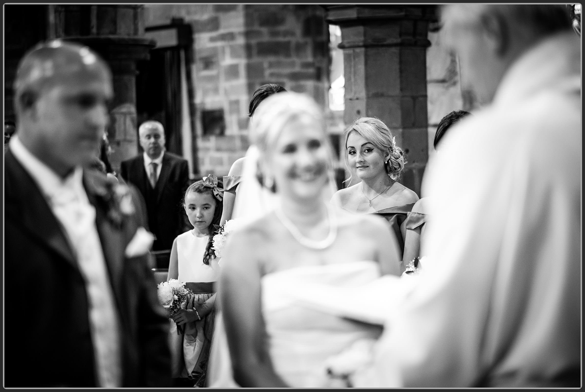 Bridesmaid at St Nicholas church in Kingsnorton