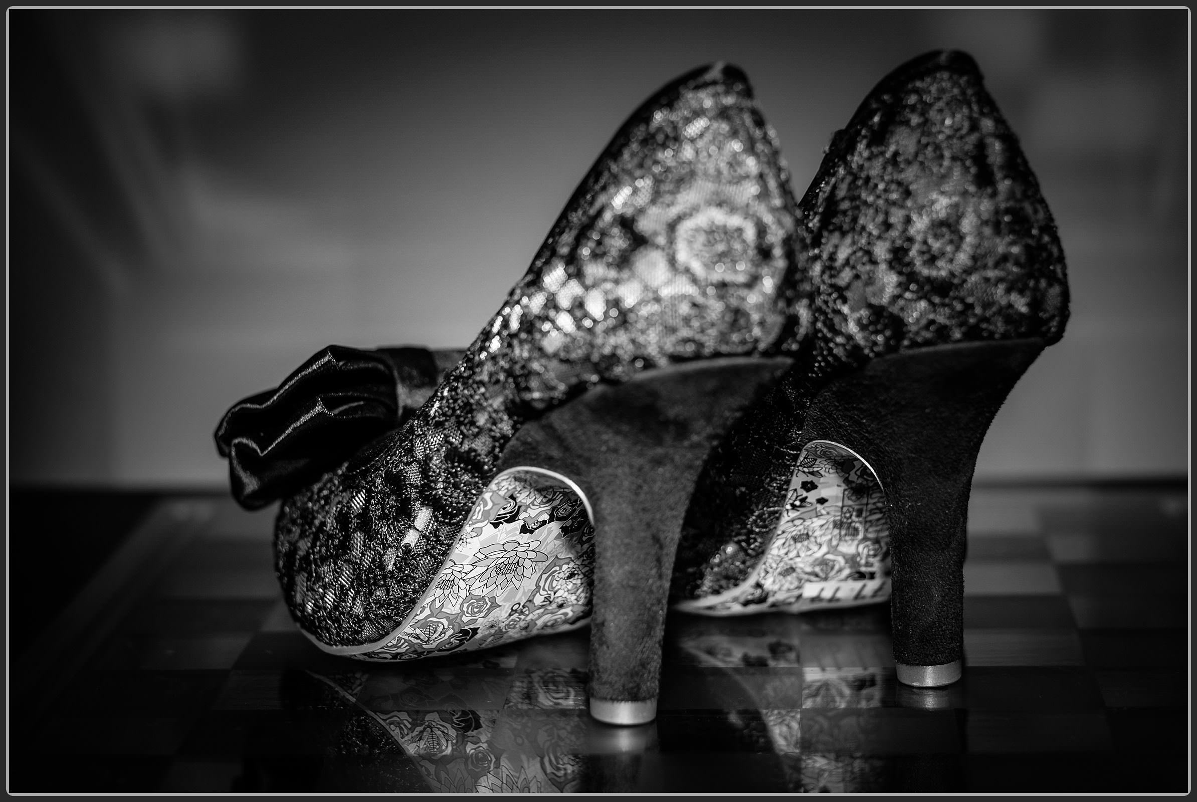 The brides wedding shoes