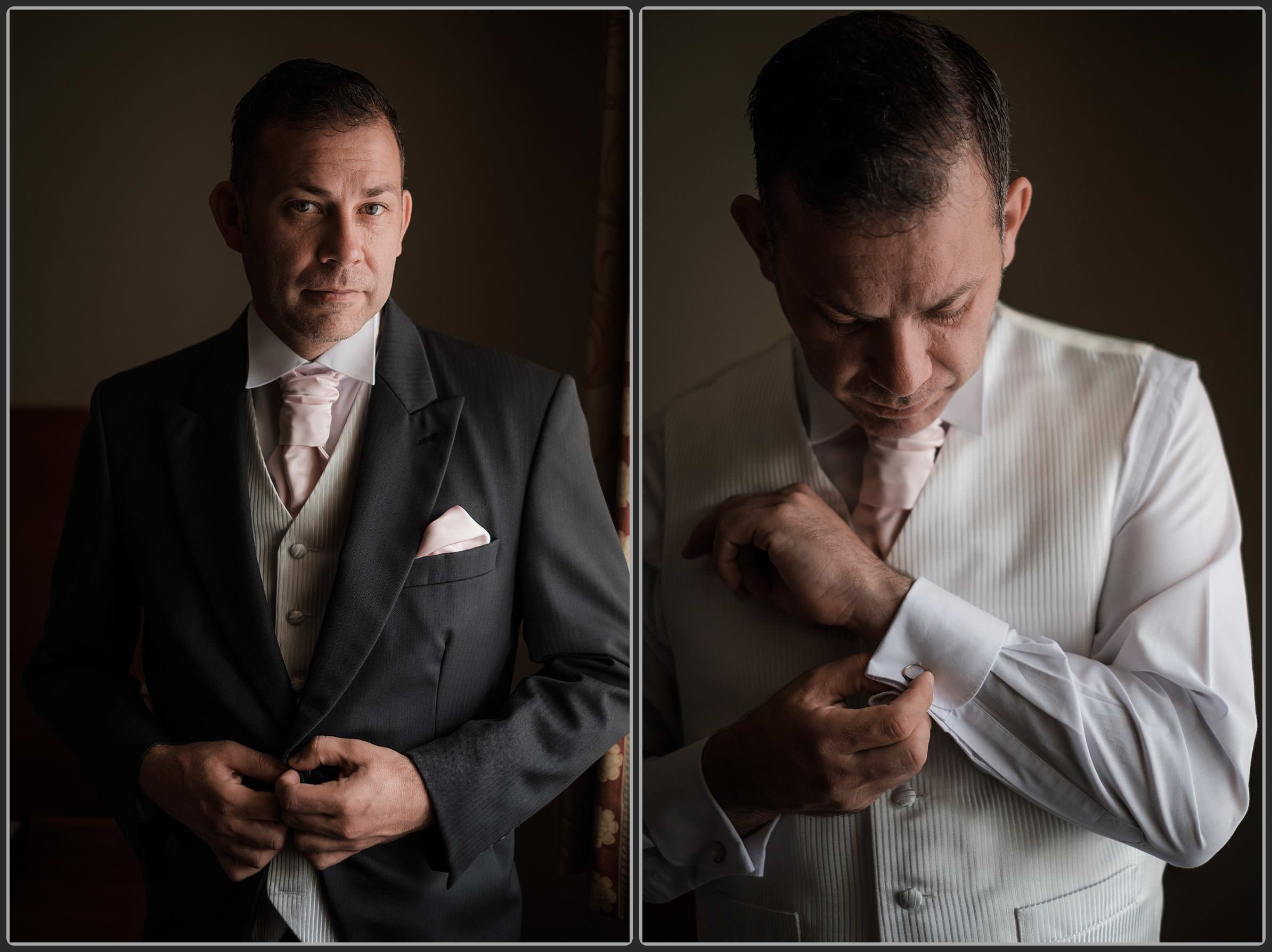 Groom preparation at the Windmill Village Hotel