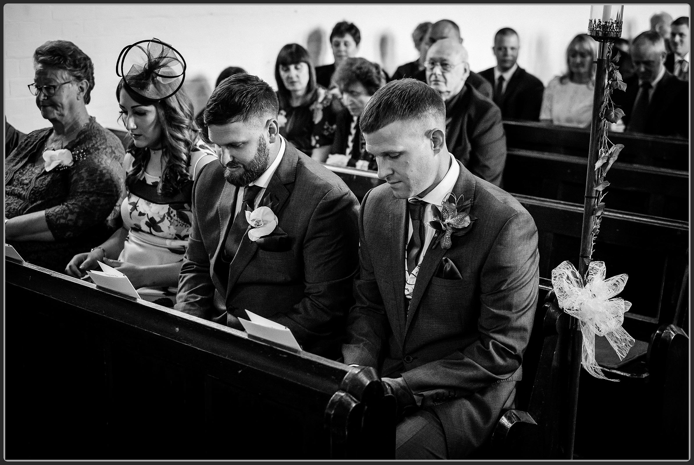 Groom waiting nervously