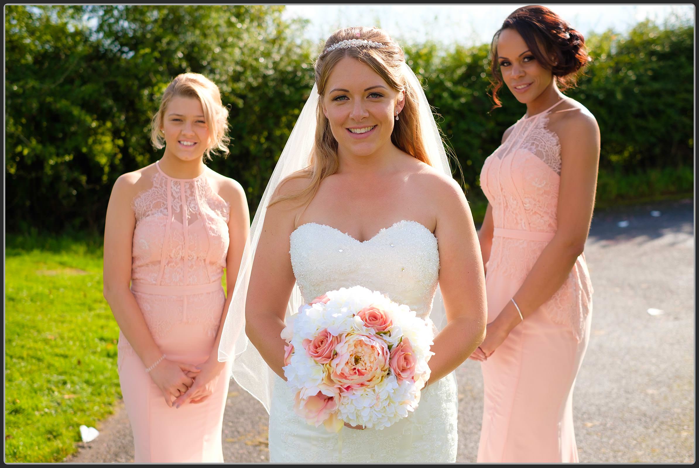 Bride and her bridesmaids