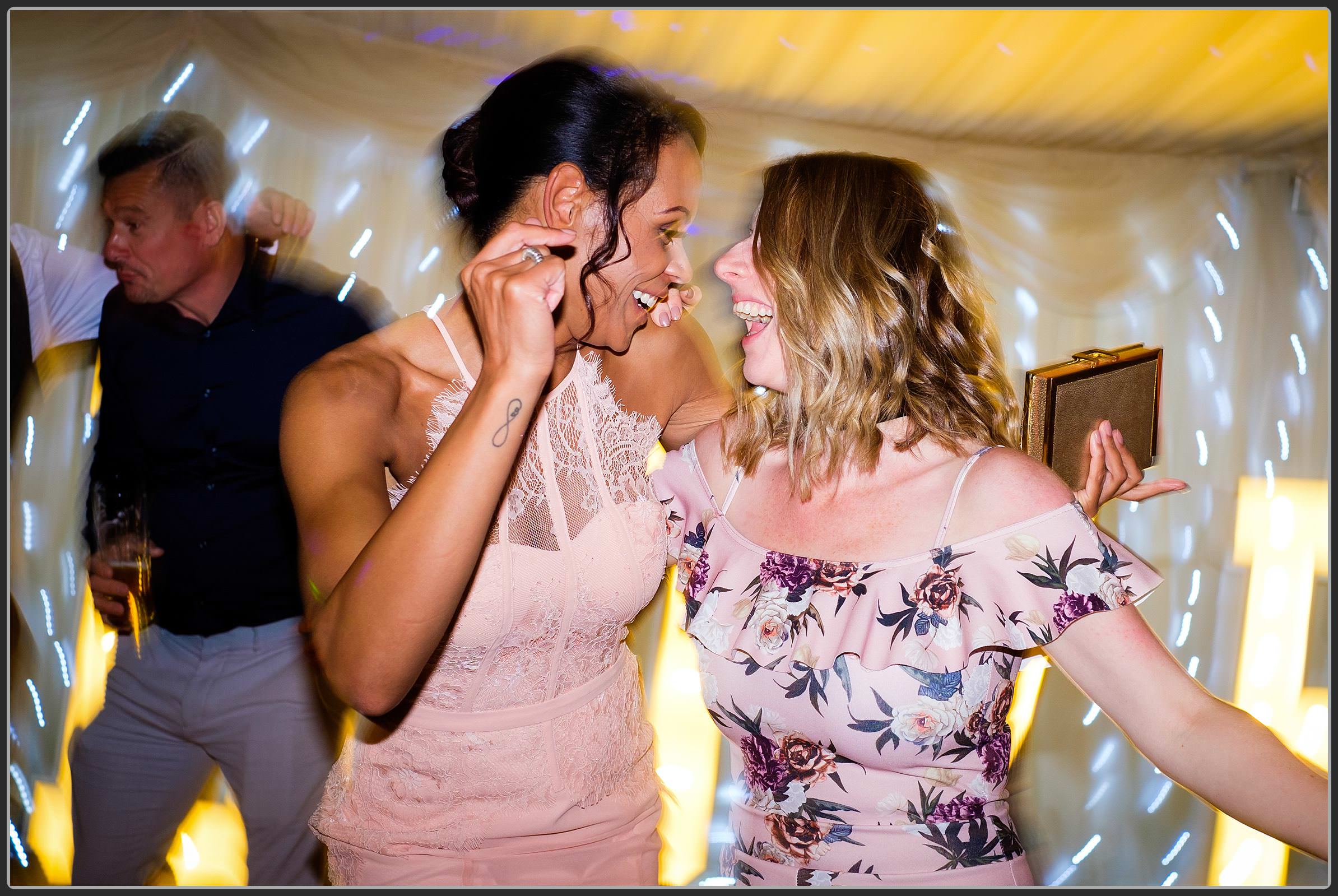 Guests dancing at Bordesley Park Farm