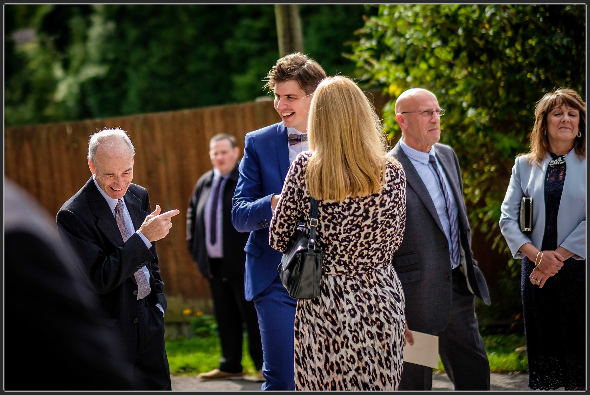 Guests arriving at the church