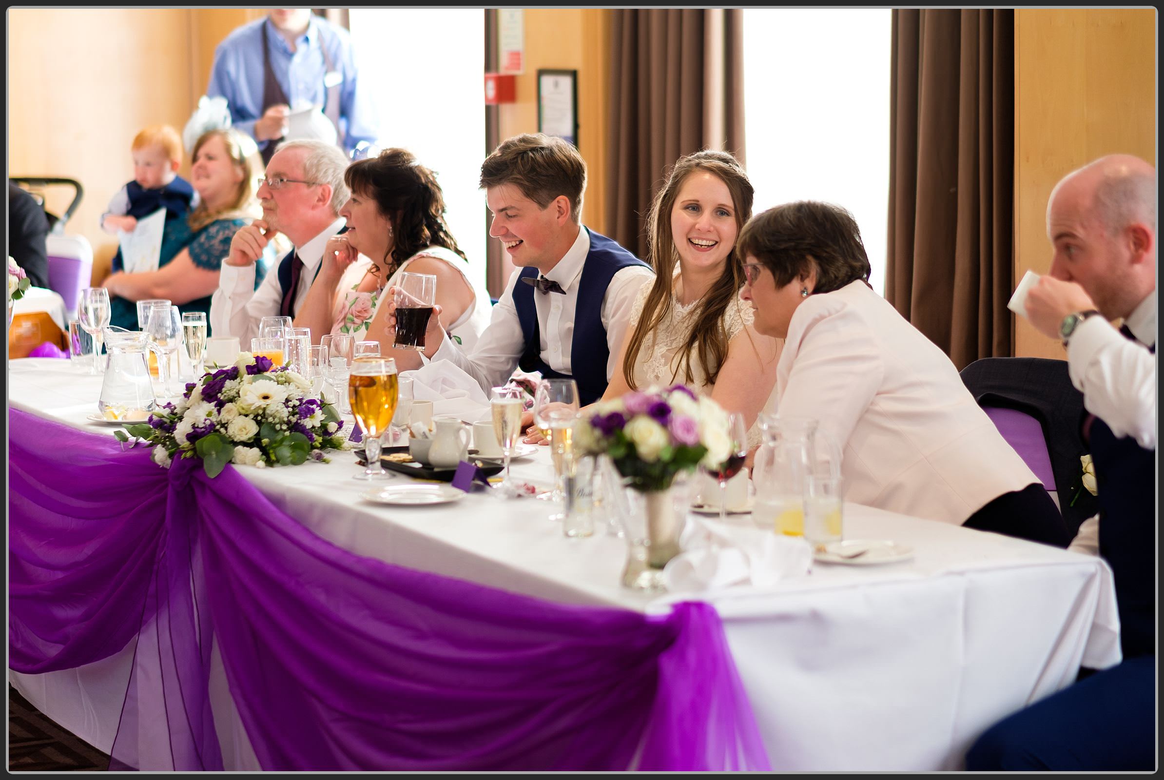 The wedding speeches at the Crowne Plaza Hotel in Solihull