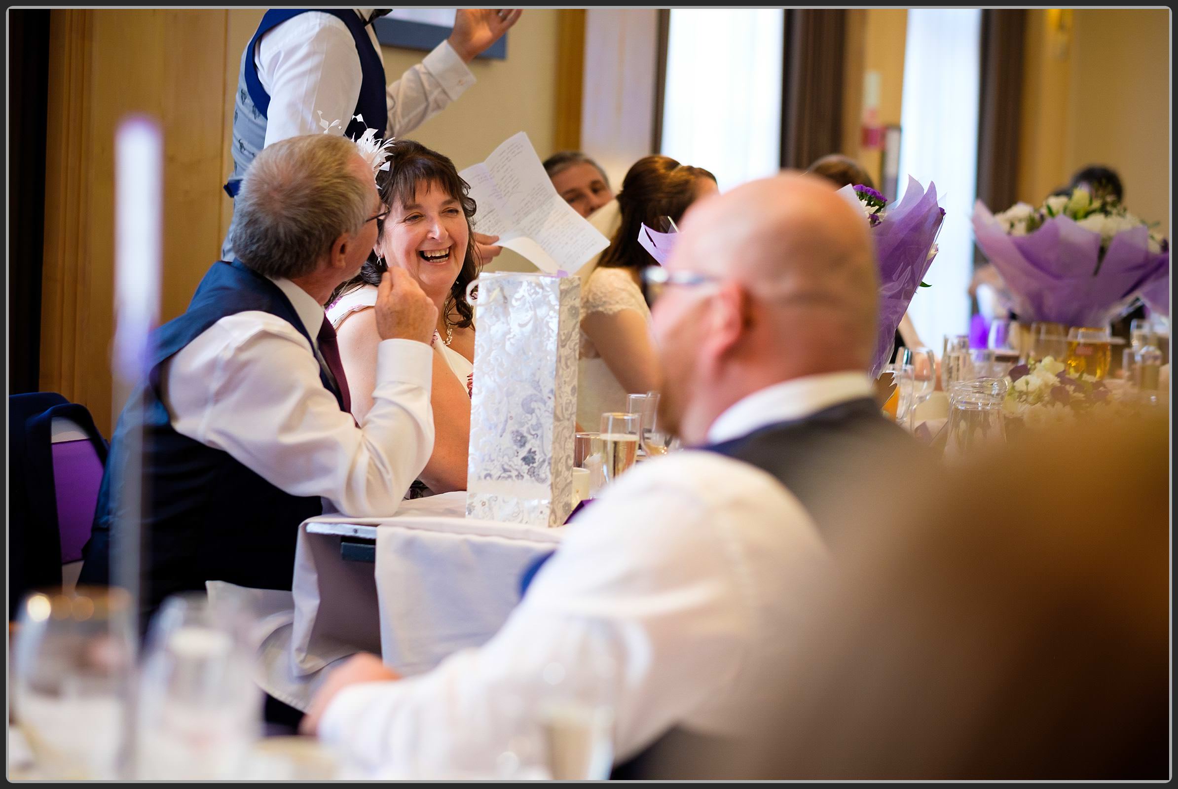 The wedding speeches at the Crowne Plaza Hotel in Solihull 5