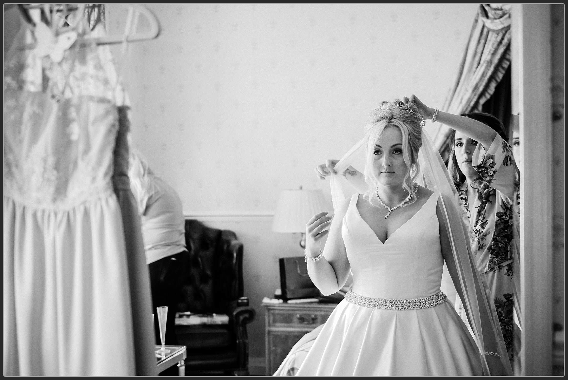 Bride getting ready