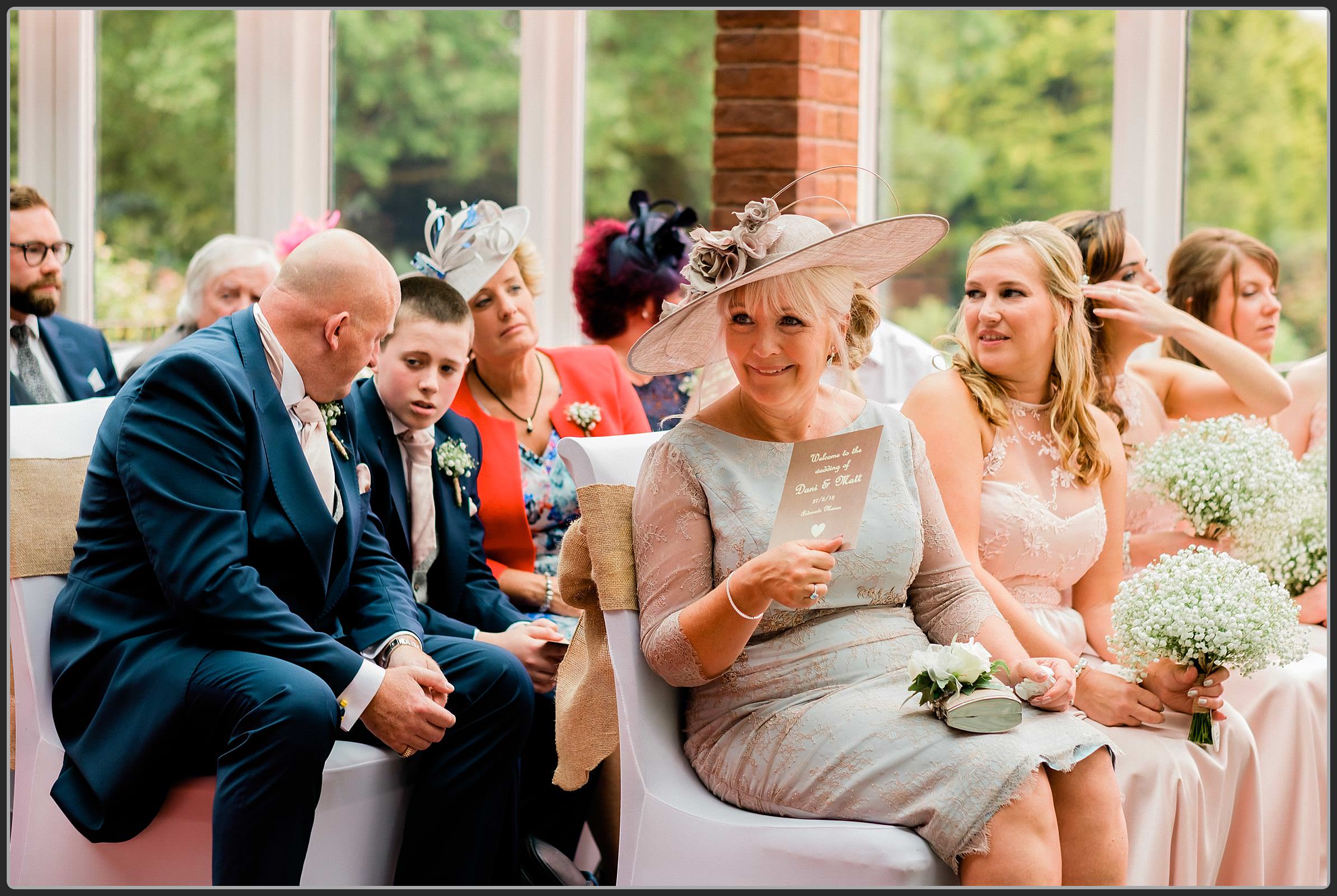 Wedding ceremony at Ardencote Manor Hotel