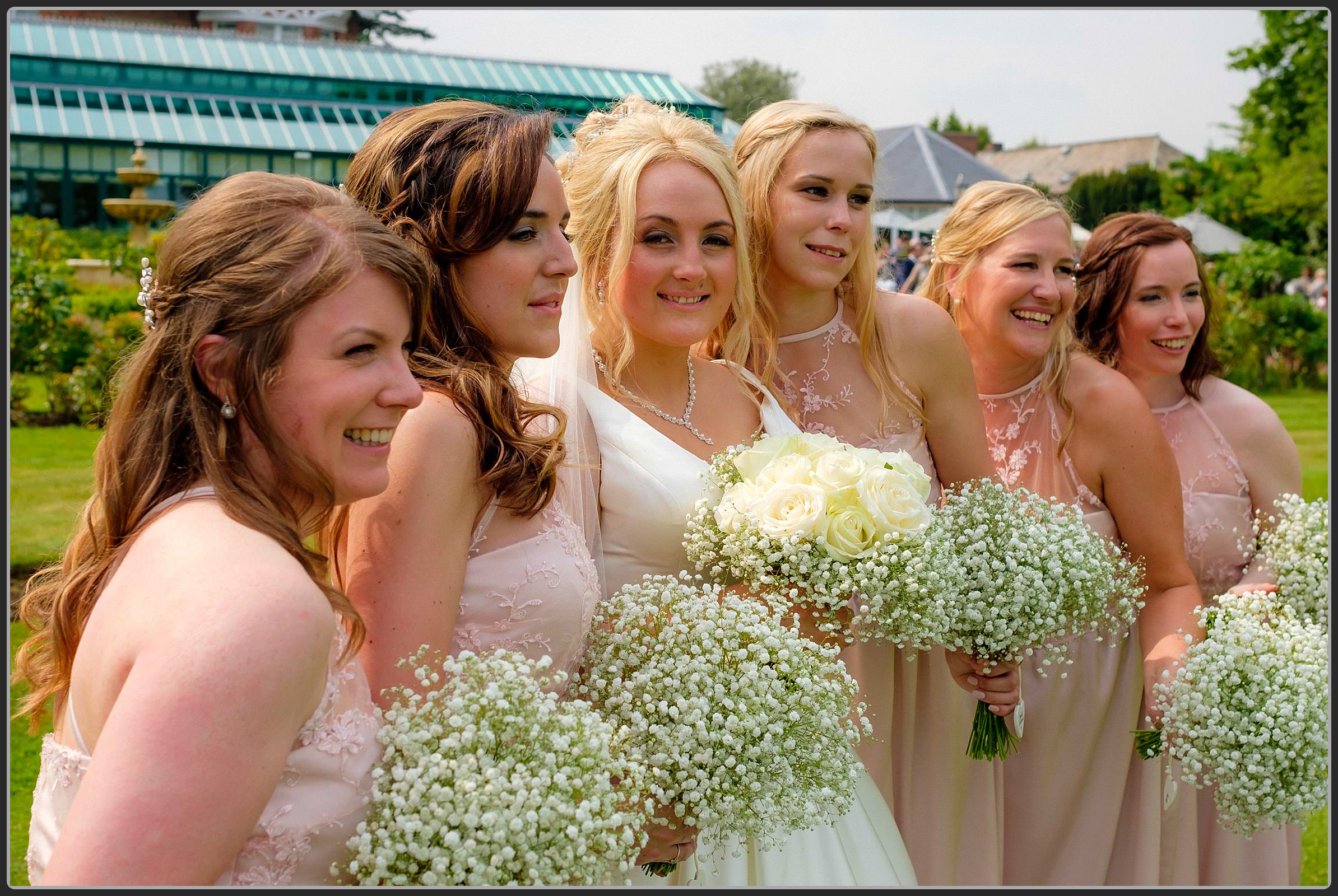 Bride and bridesmaids