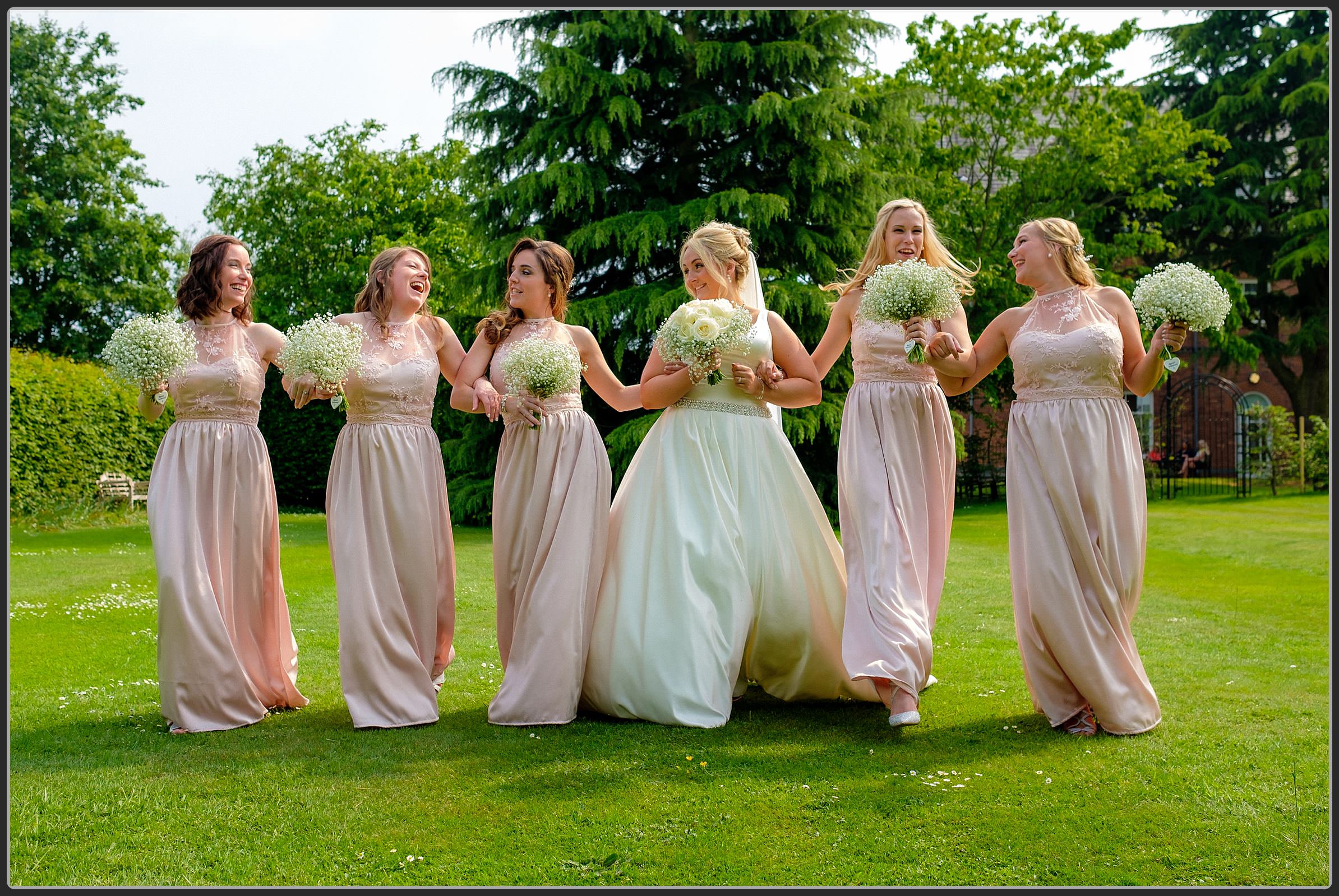 Bride and bridesmaids