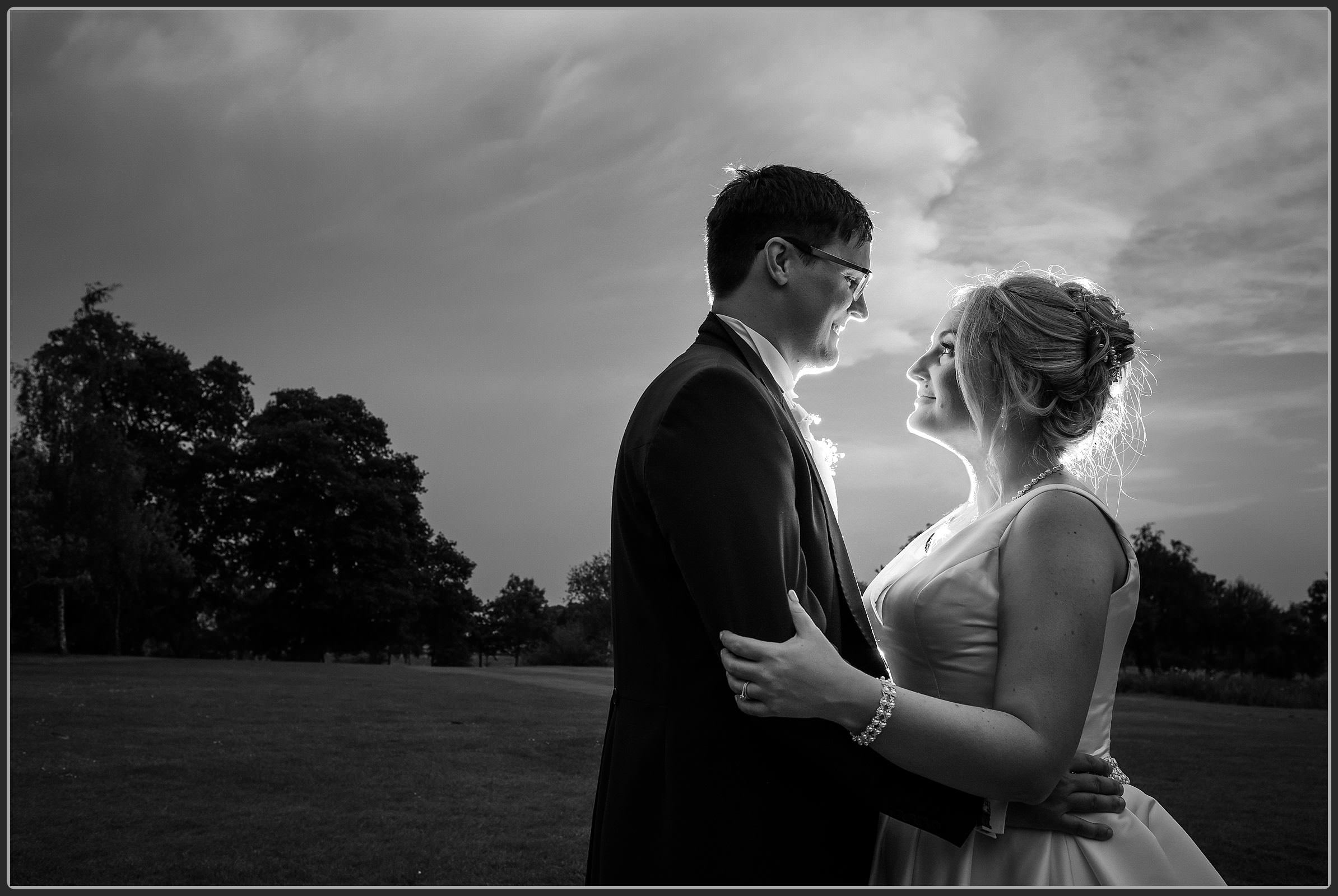 Bride and groom at Ardencote Manor Hotel