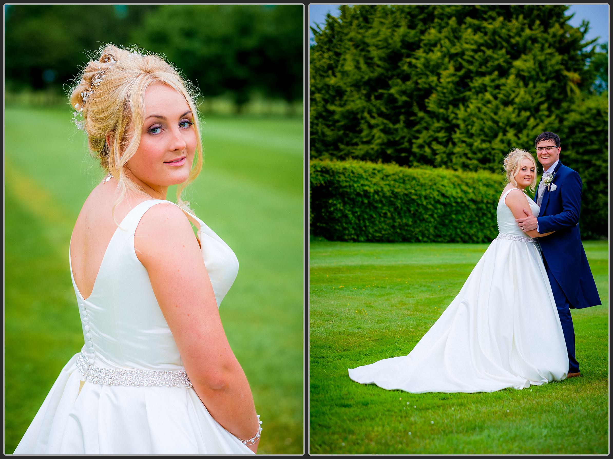 Bride and groom at Ardencote Manor Hotel