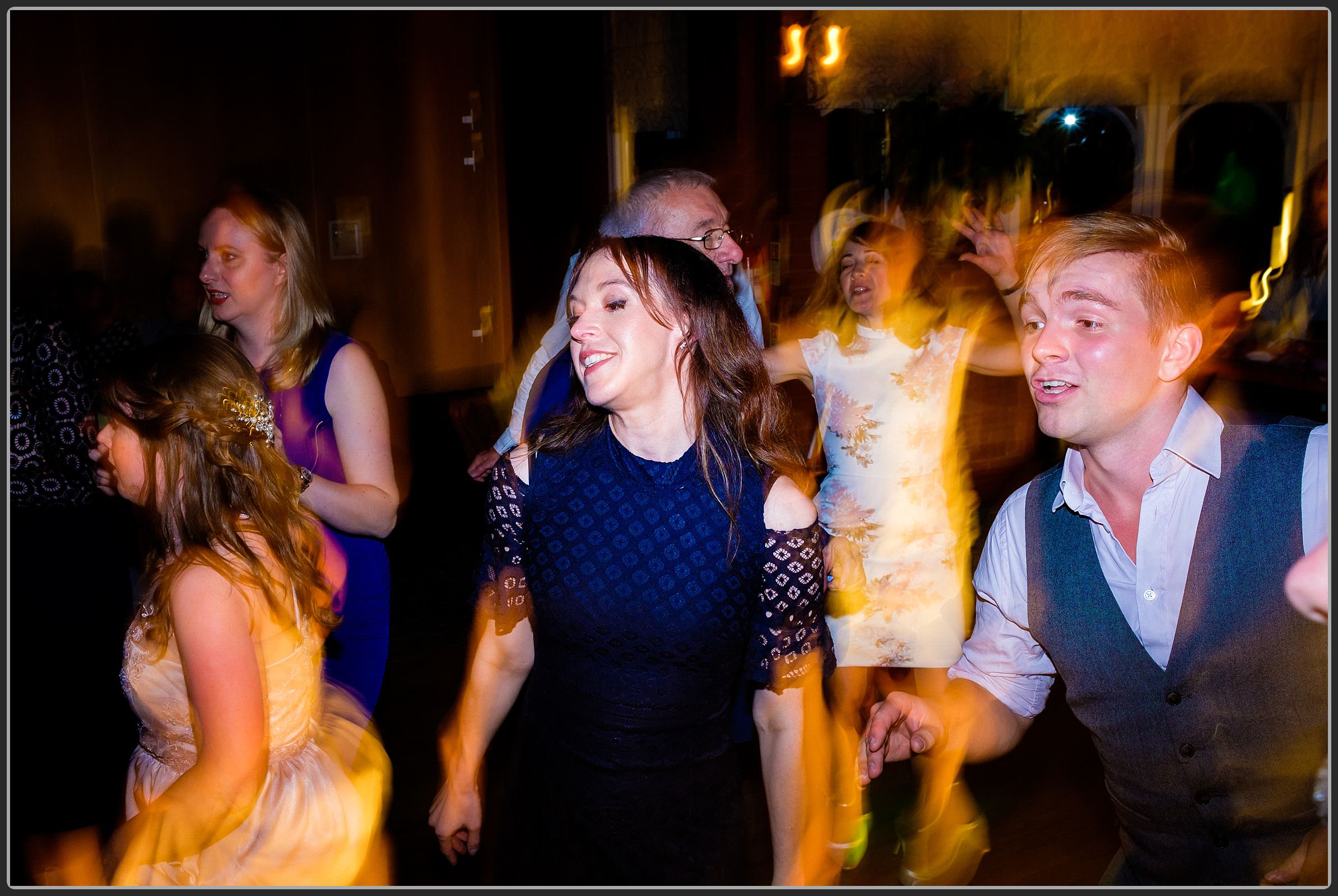 Guests dancing