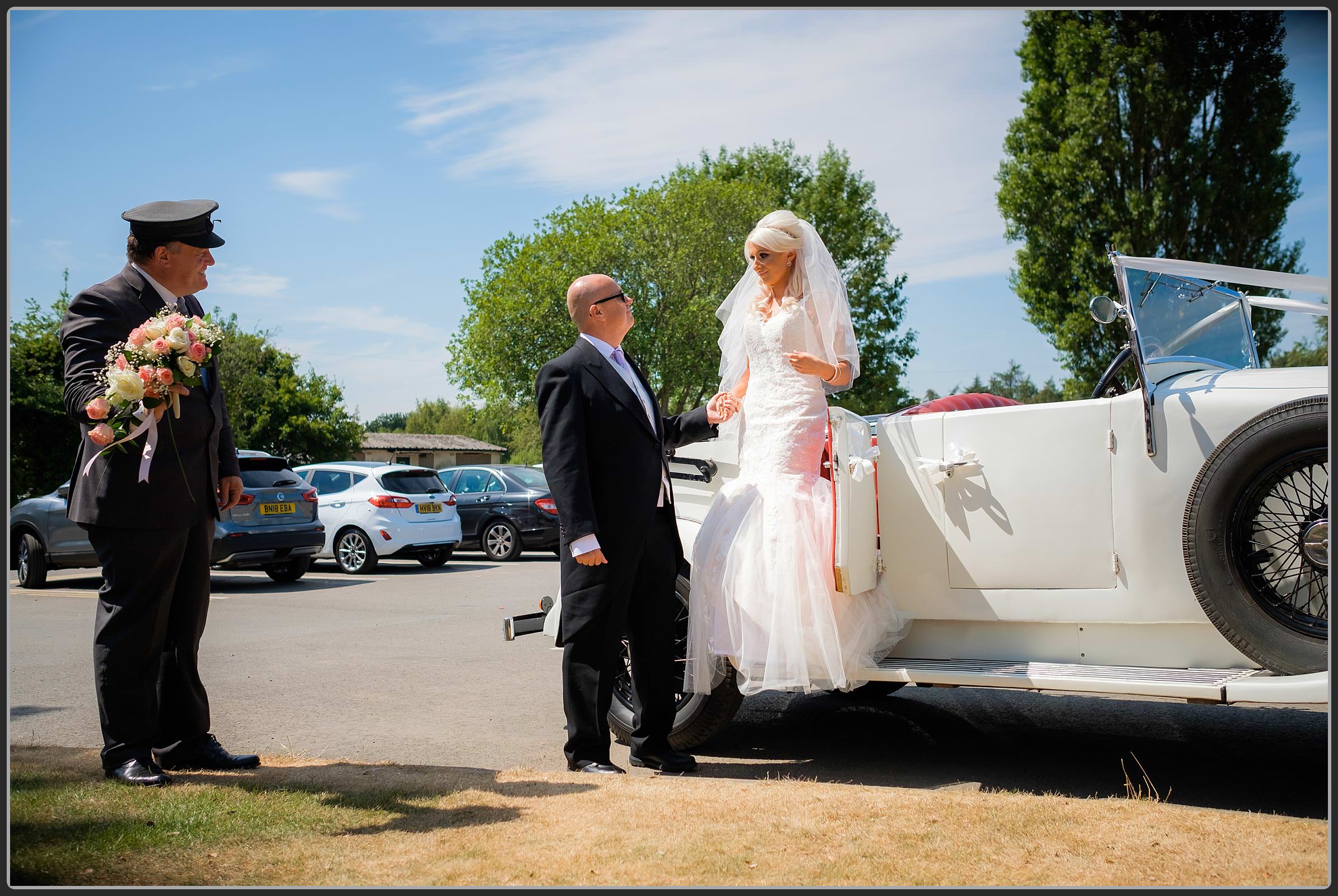 Bride and her father at Stonebridge Golf Course