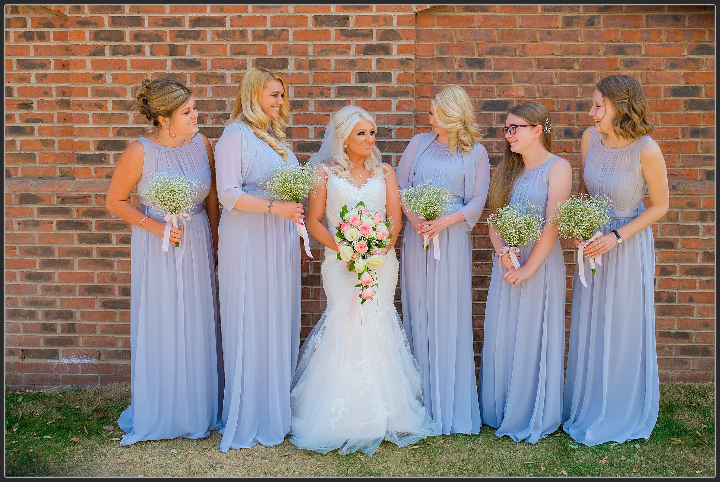 Bride and bridesmaids