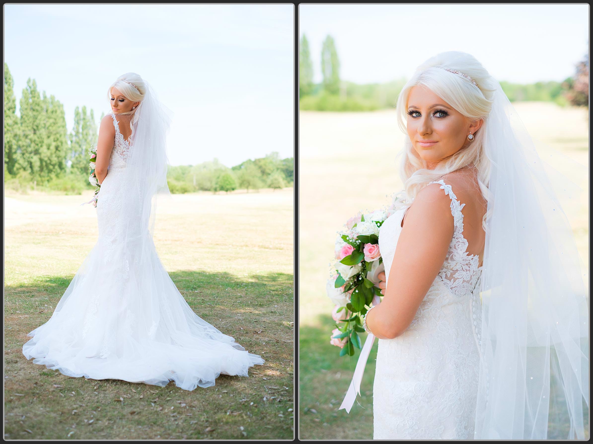 Georgia in her amazing wedding dress