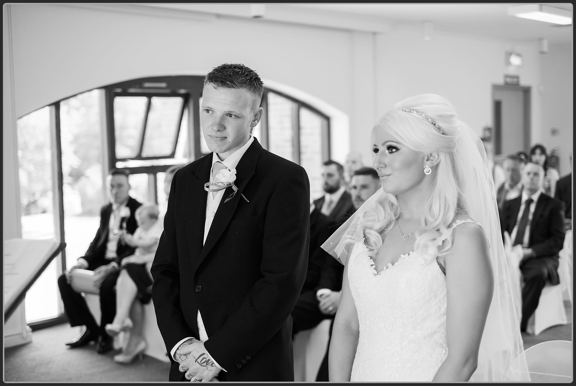 Bride and groom during the cermony