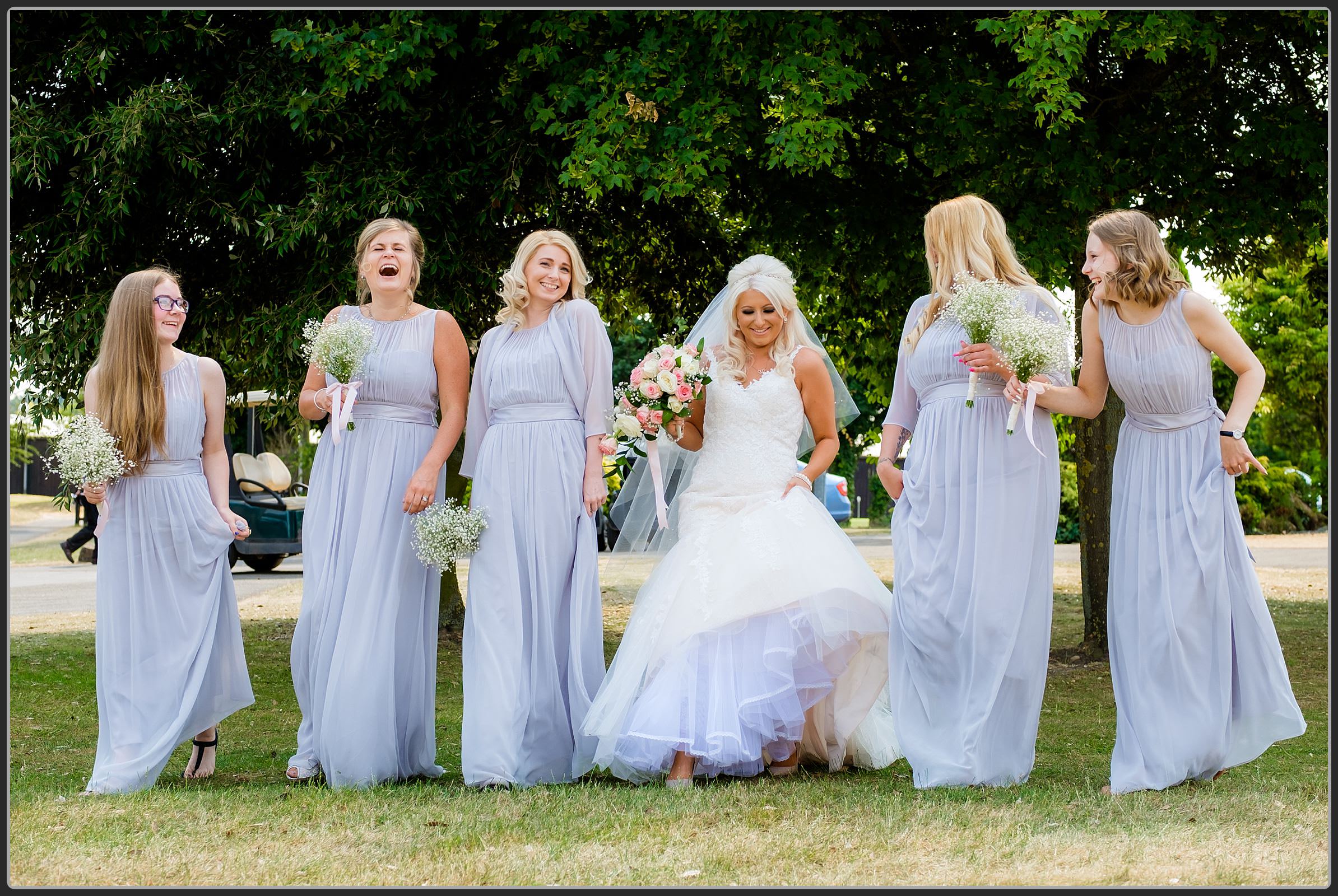 Bride and bridesmaids at Stonebridge Golf Course