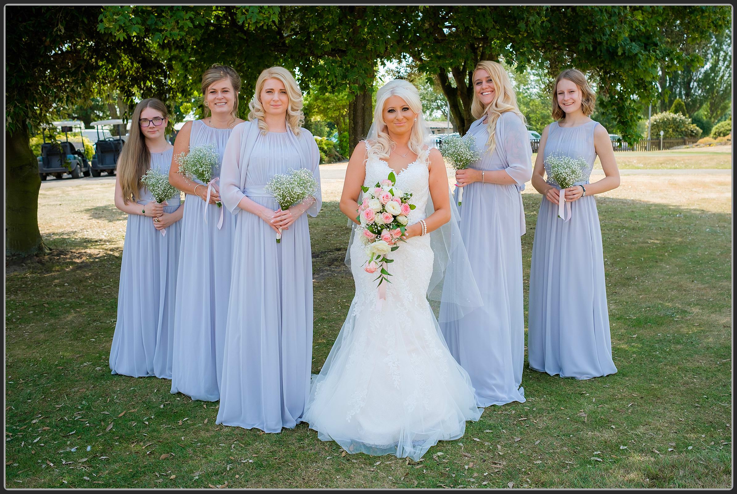 Bride and bridesmaids at Stonebridge Golf Course