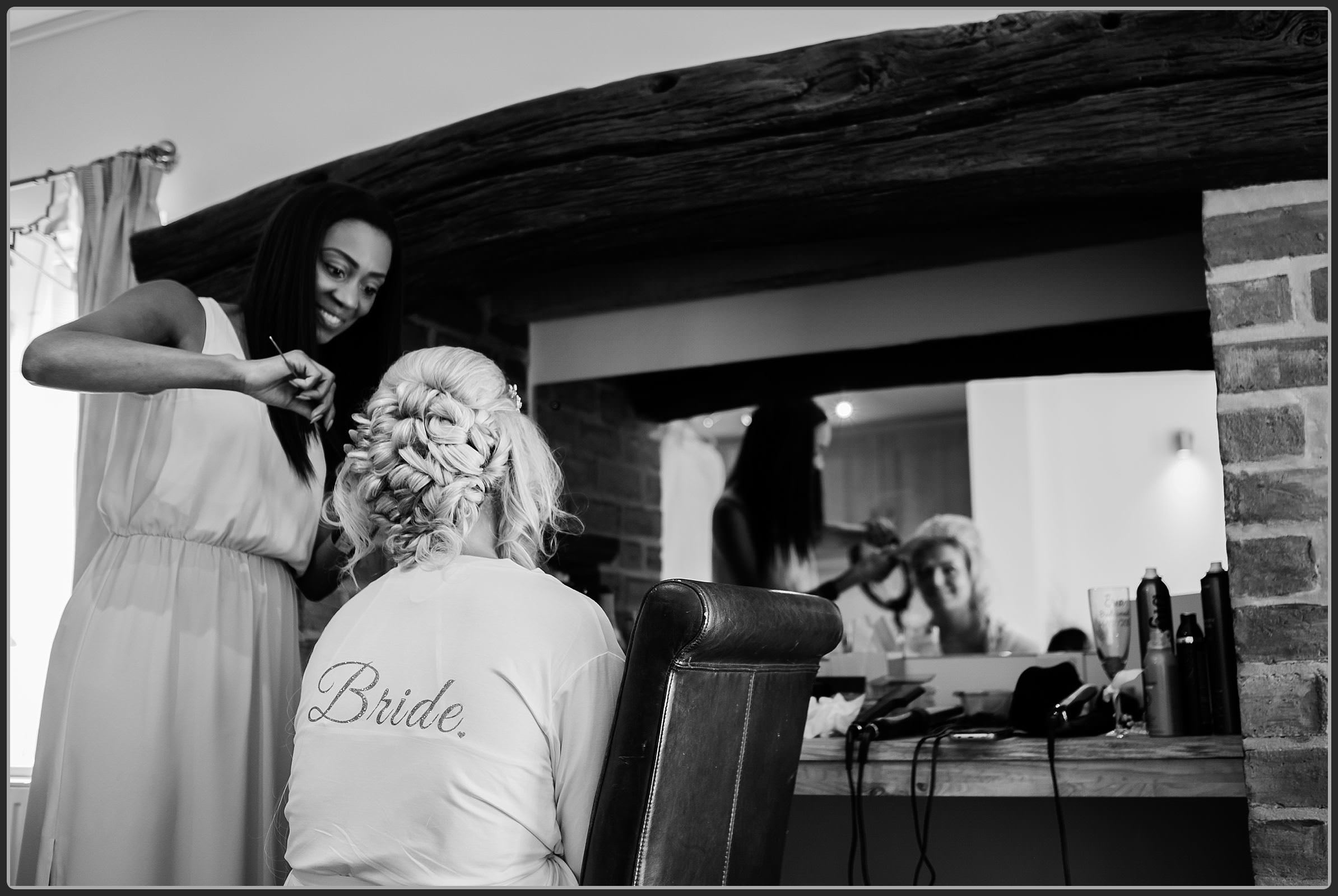 Bride and bridesmaids getting ready at the Limes Country Lodge Hotel