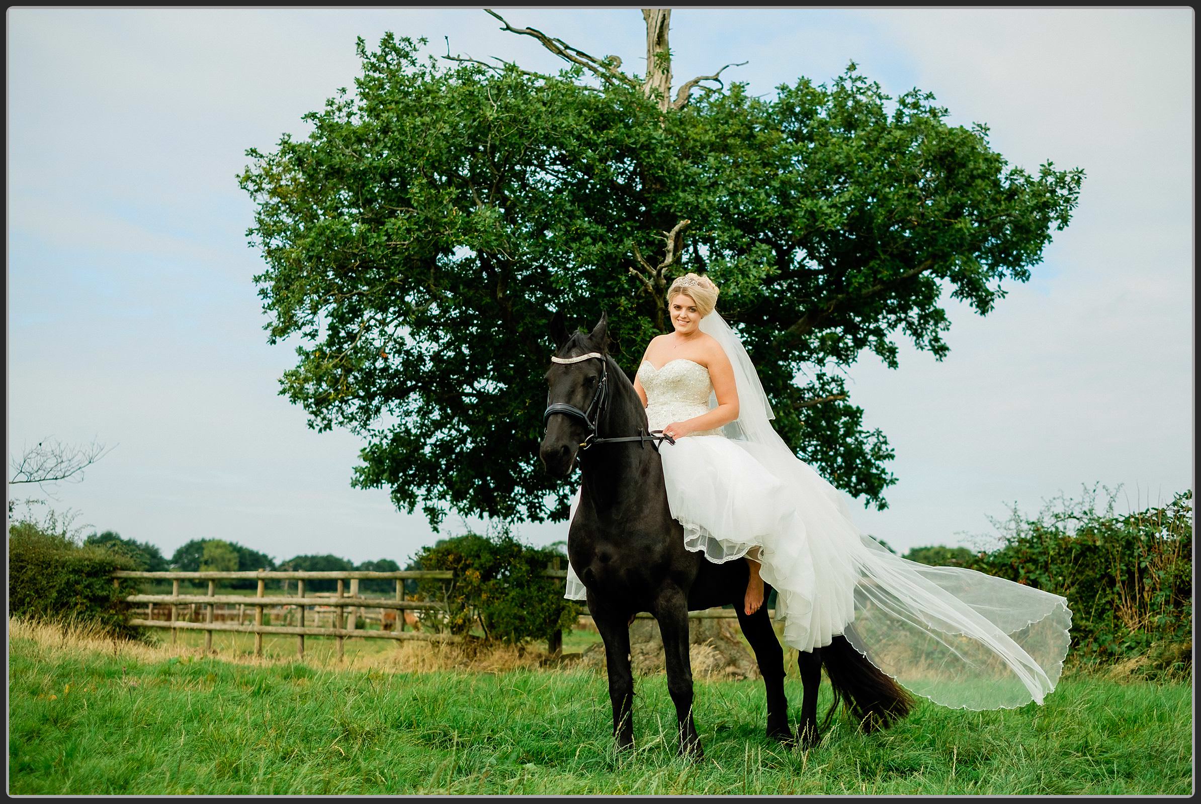 Bride on her horse