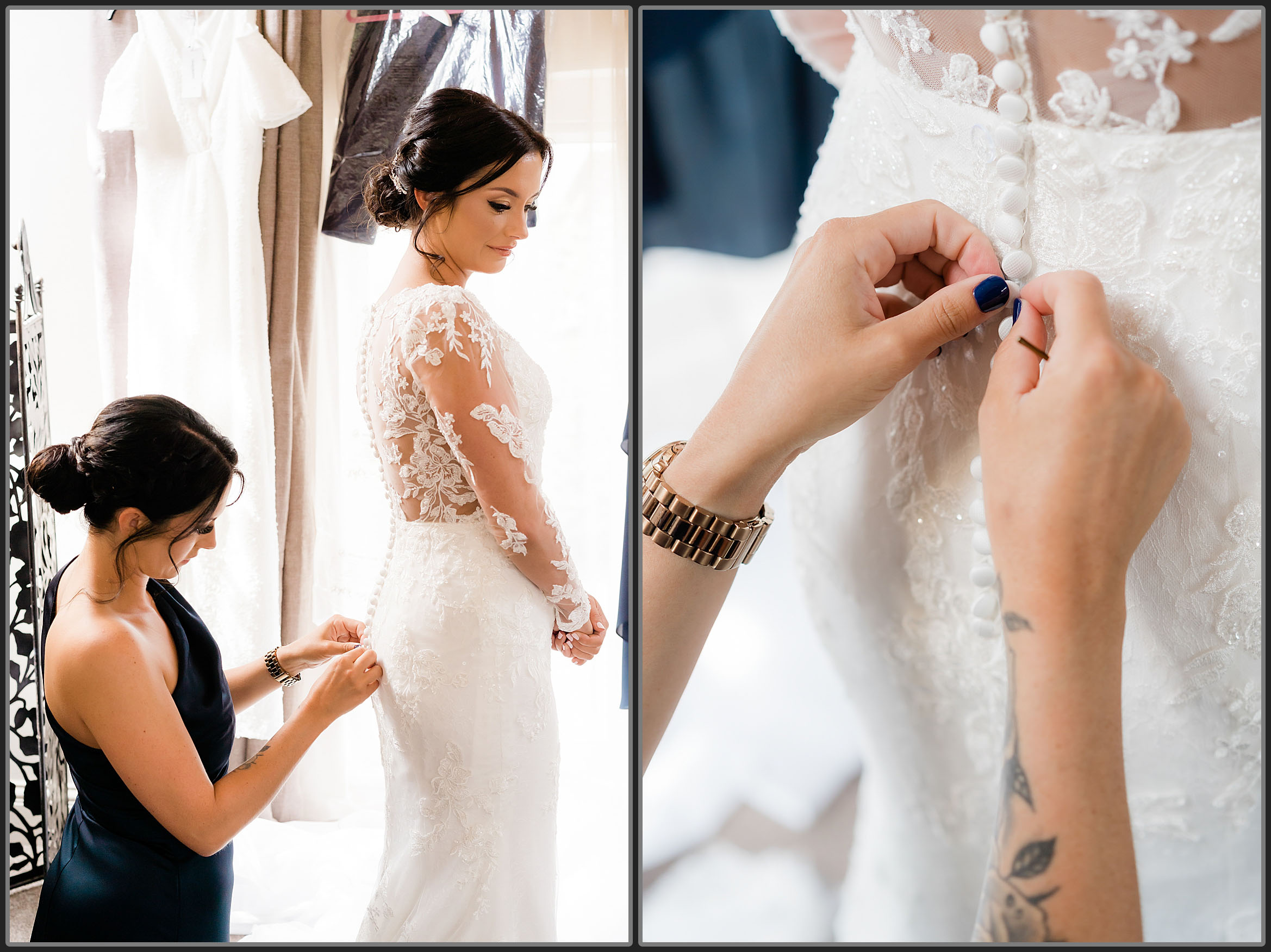 Bride getting ready