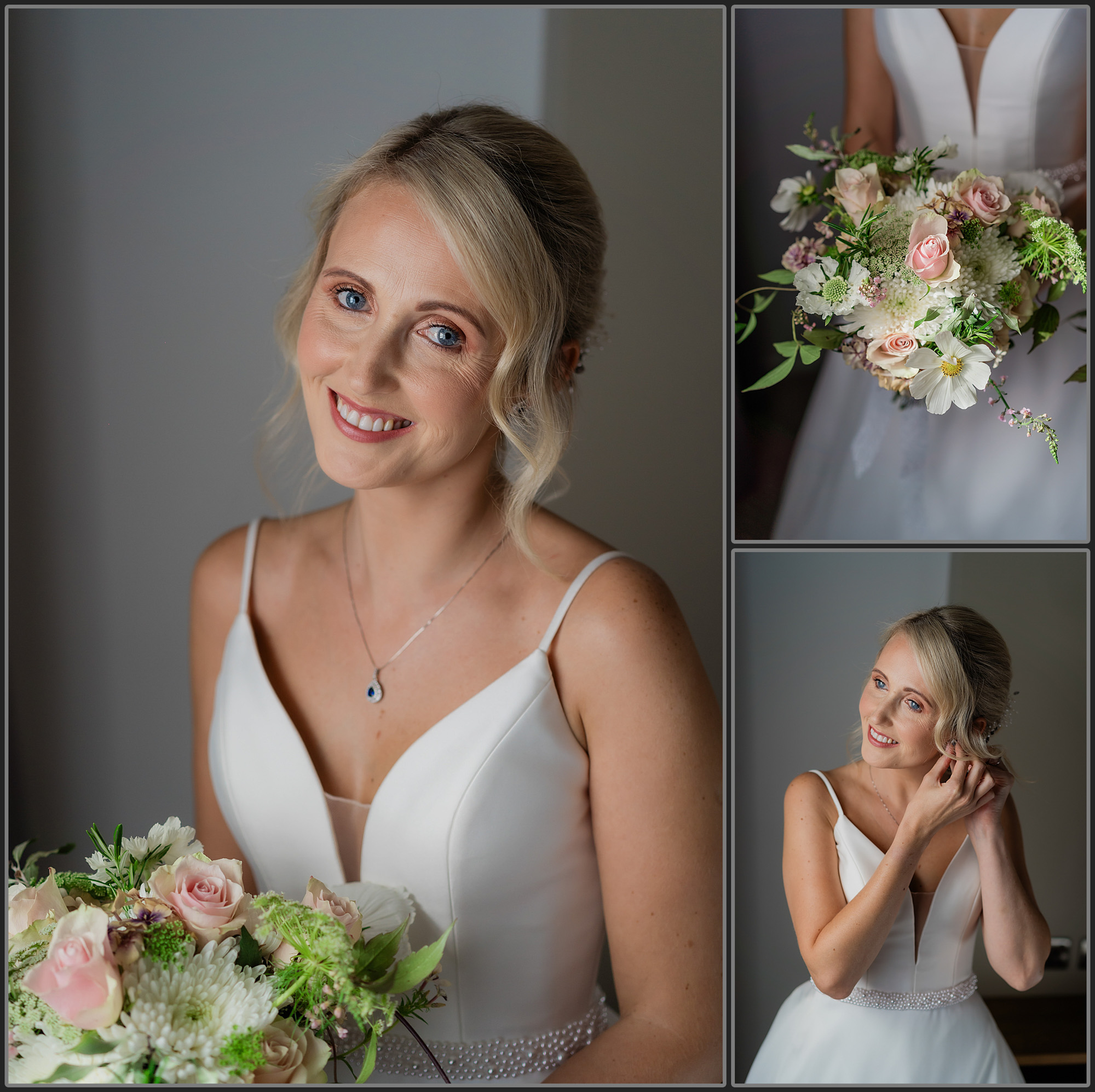 Bride in her wedding dress