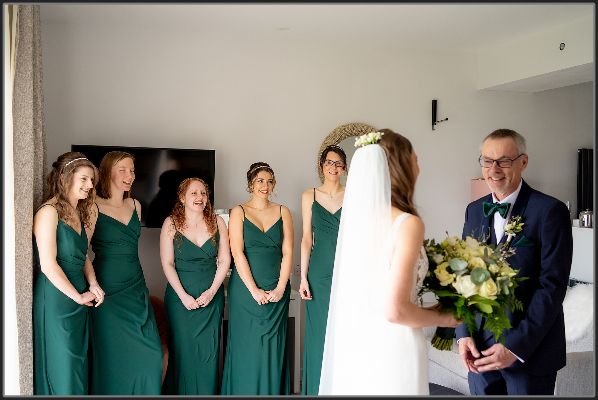 Bride and bridesmaids