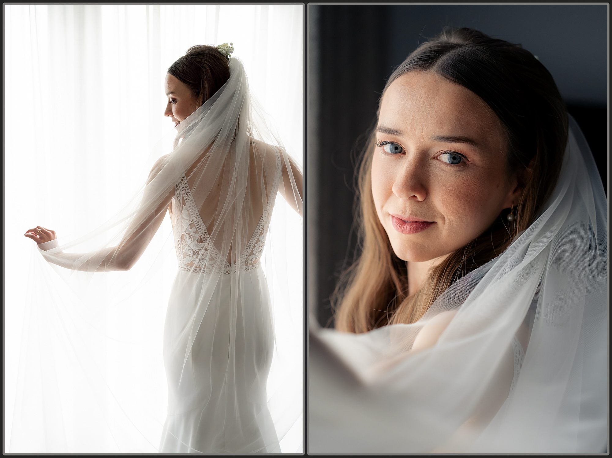 Bride getting ready in the morning