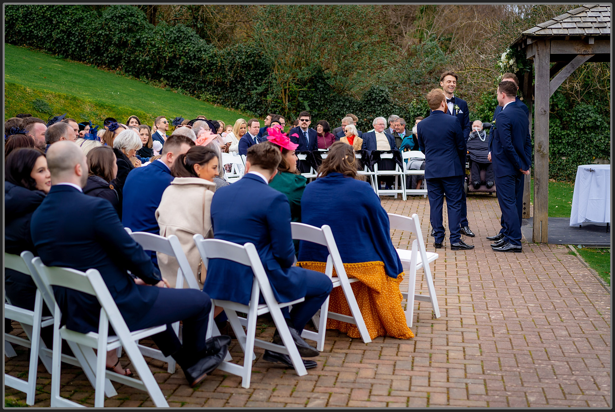 Ceremony outside at the Sandy Cove Hotel