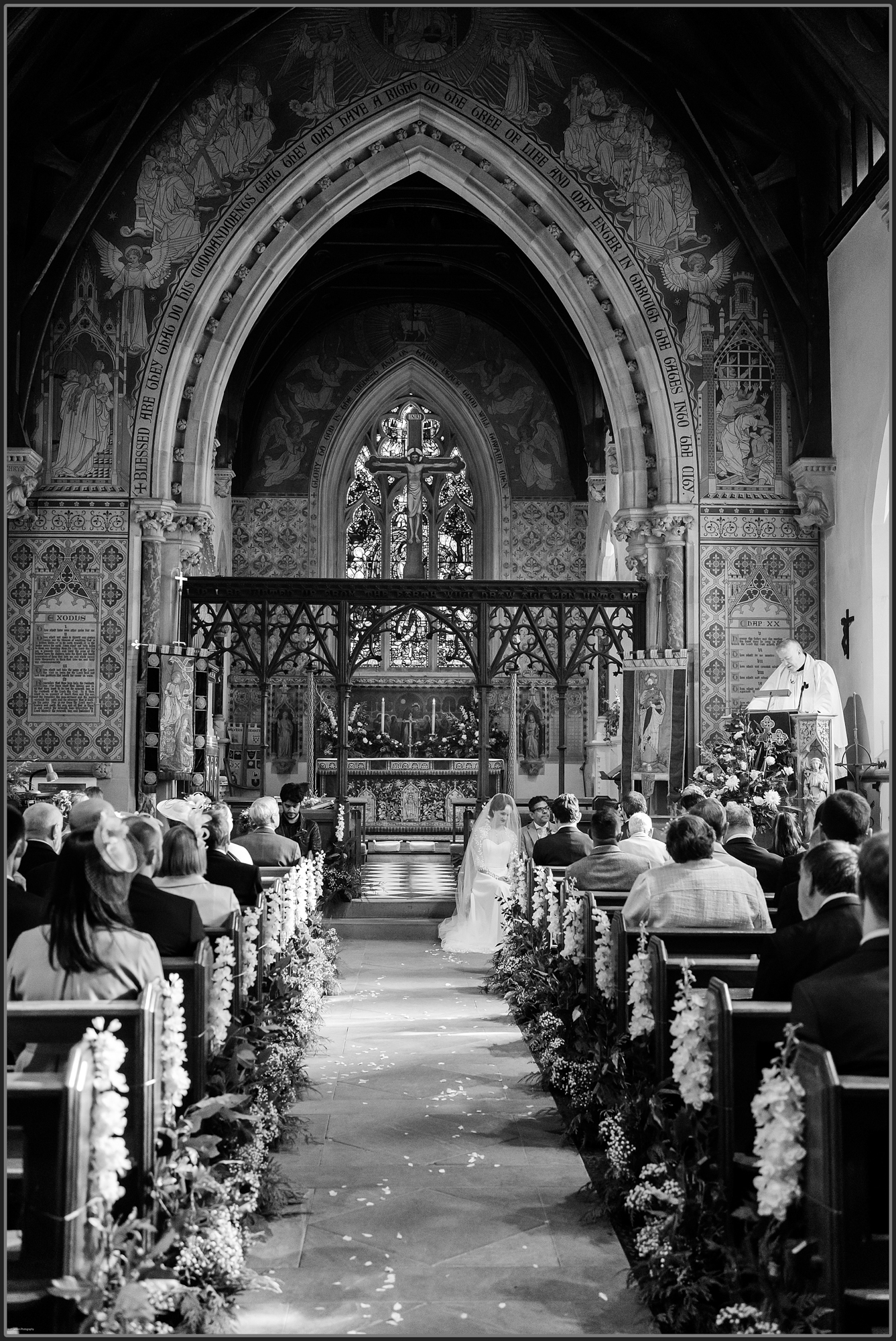 The wedding ceremony from a distance