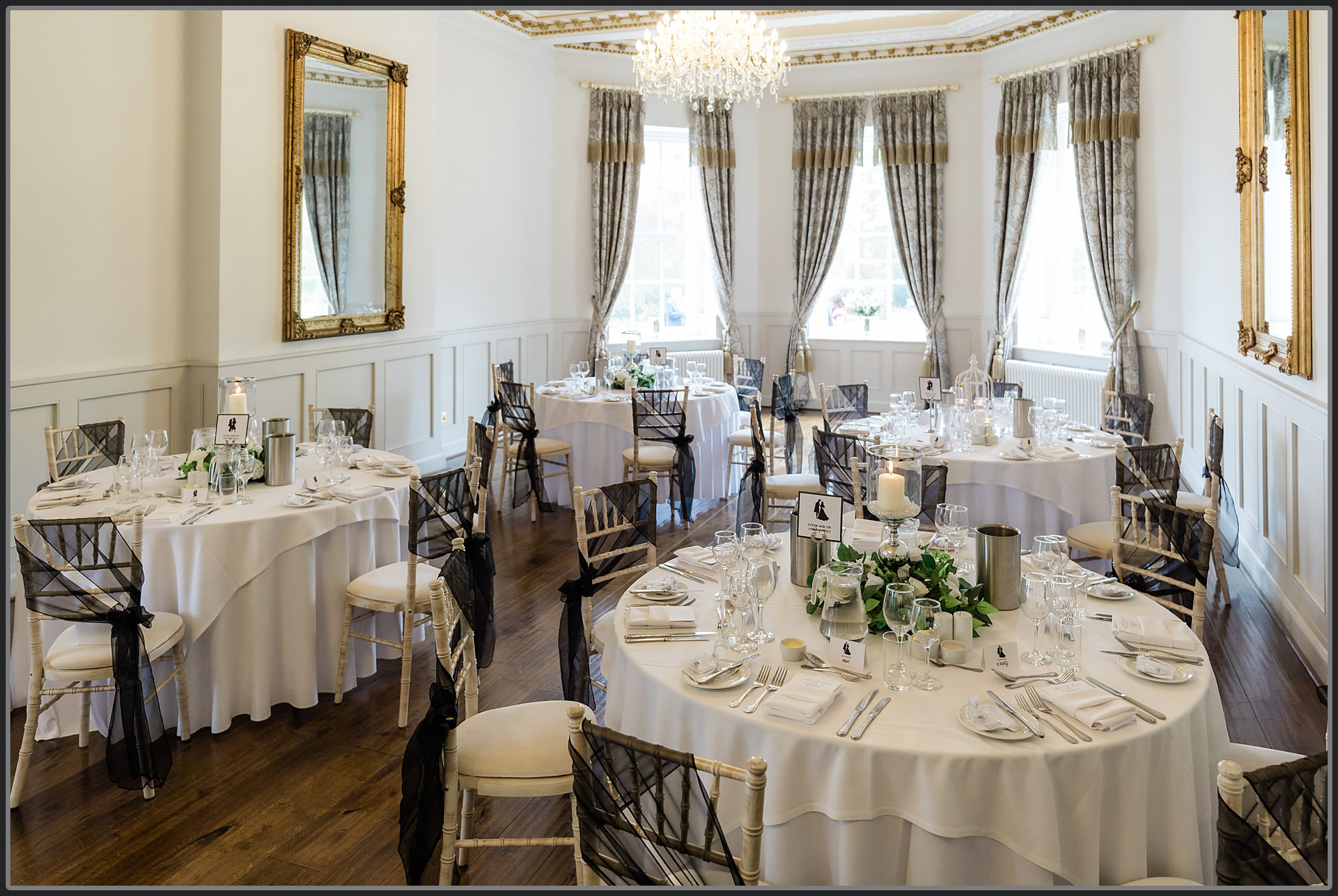 Wedding breakfast layout at Bournton Hall