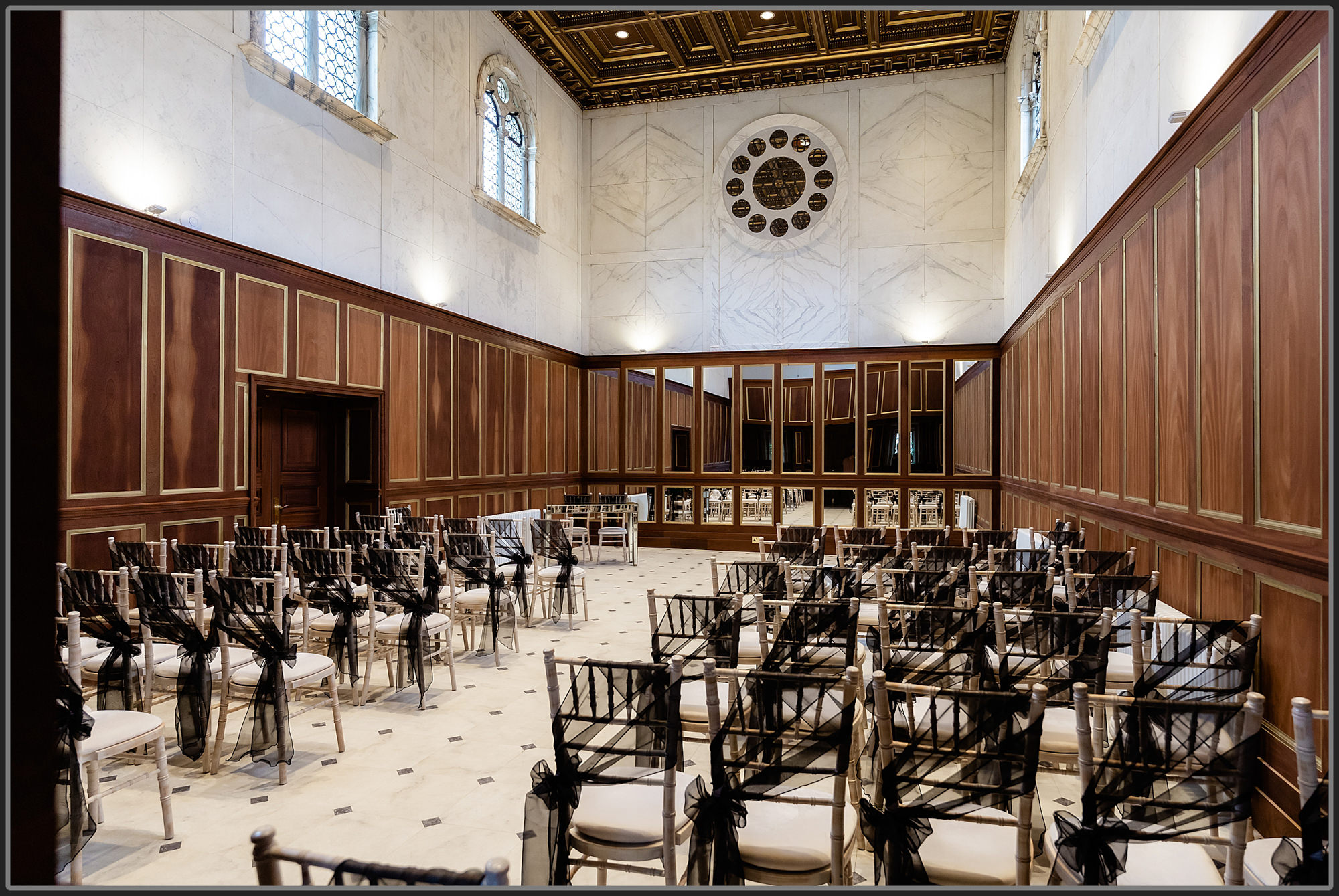 Wedding ceremony room at Bourton Hall