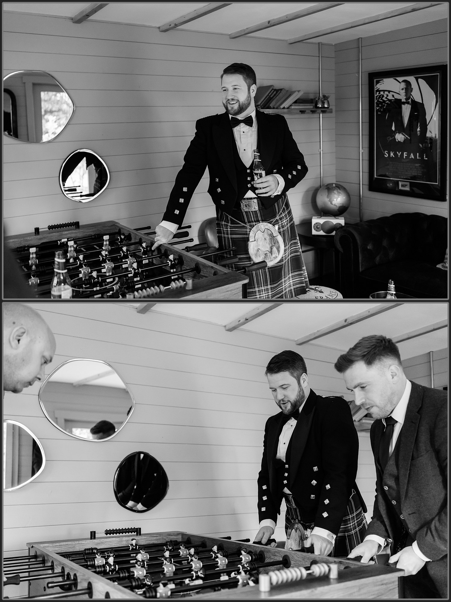 Groom and groomsmen getting ready