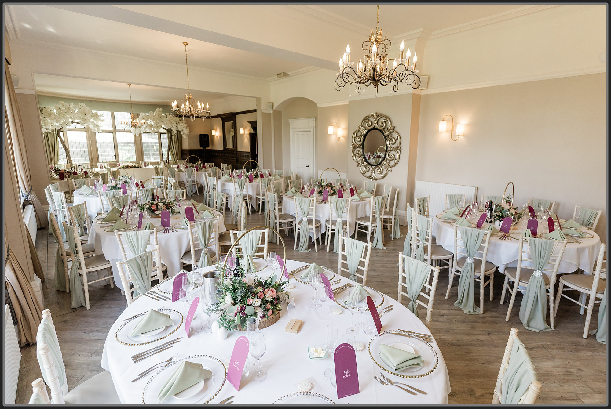 Moxhull Hall Hotel wedding breakfast room layout