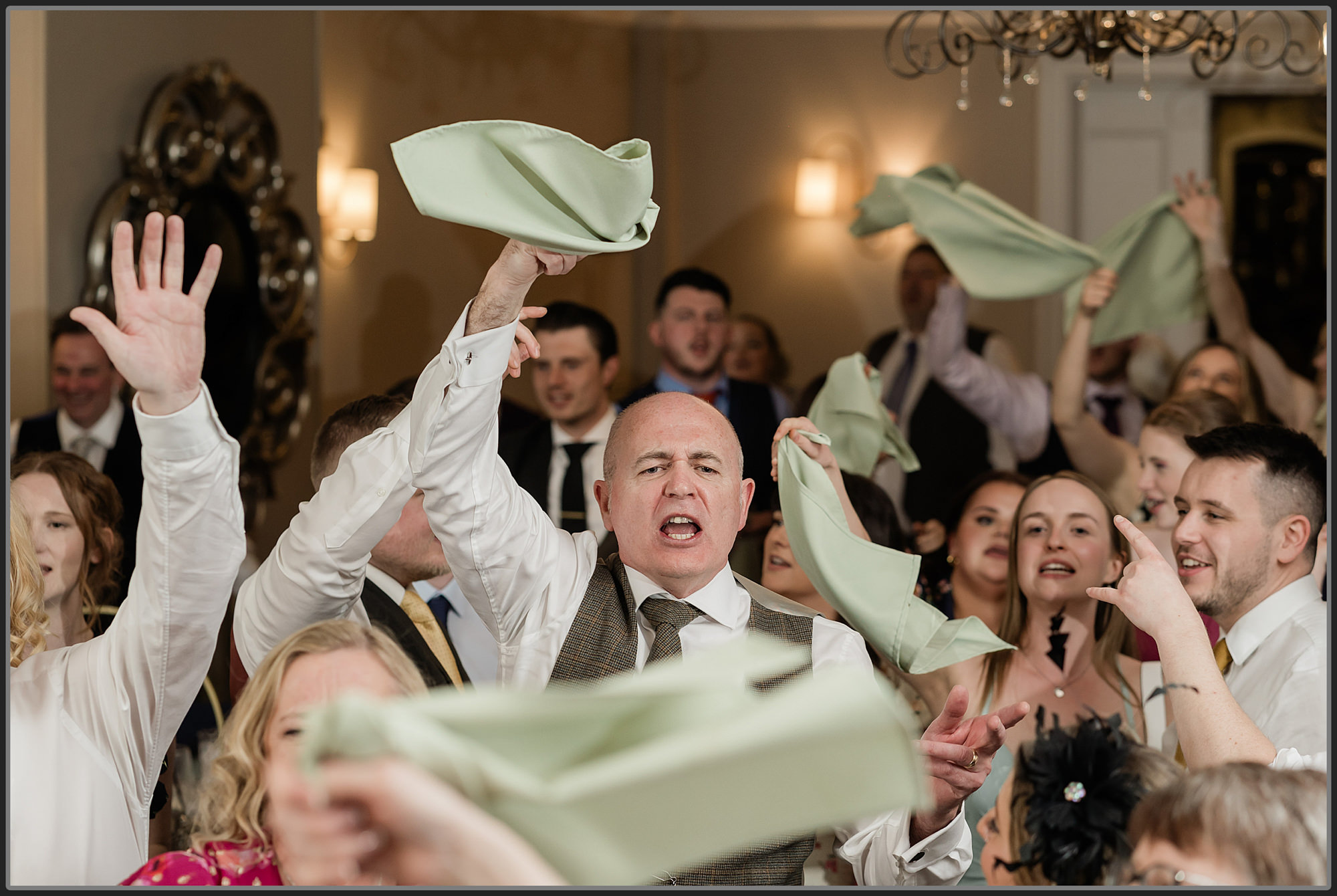 Singing waiters at Moxhull Hall Hotel